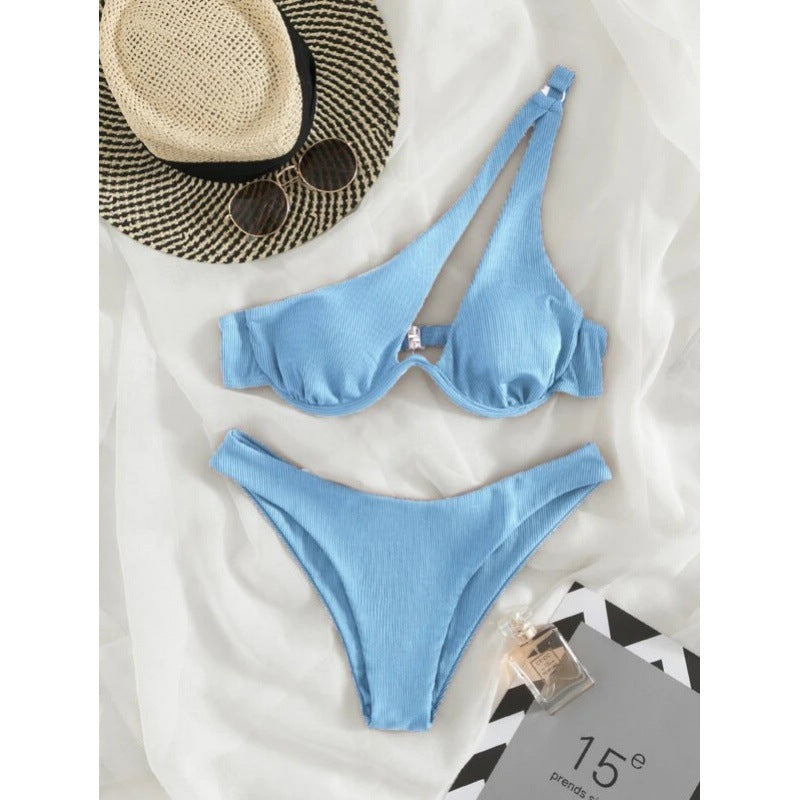 Wholesale Multicolor Ribbed Double Fabric Swimwear